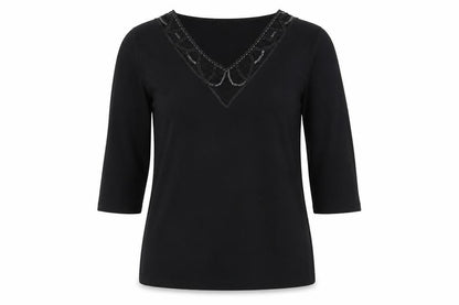Womens UK Size 12 Wallis Black Basic Blouse