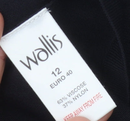 Womens UK Size 12 Wallis Black Basic Blouse