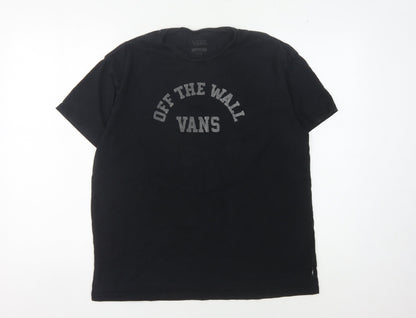 Vans Men's Black Medium T-Shirt with Logo Graphic