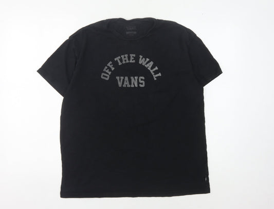 Vans Men's Black Medium T-Shirt with Logo Graphic