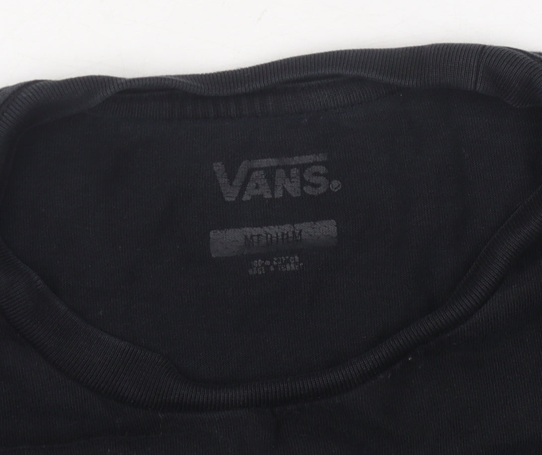 Vans Men's Black Medium T-Shirt with Logo Graphic