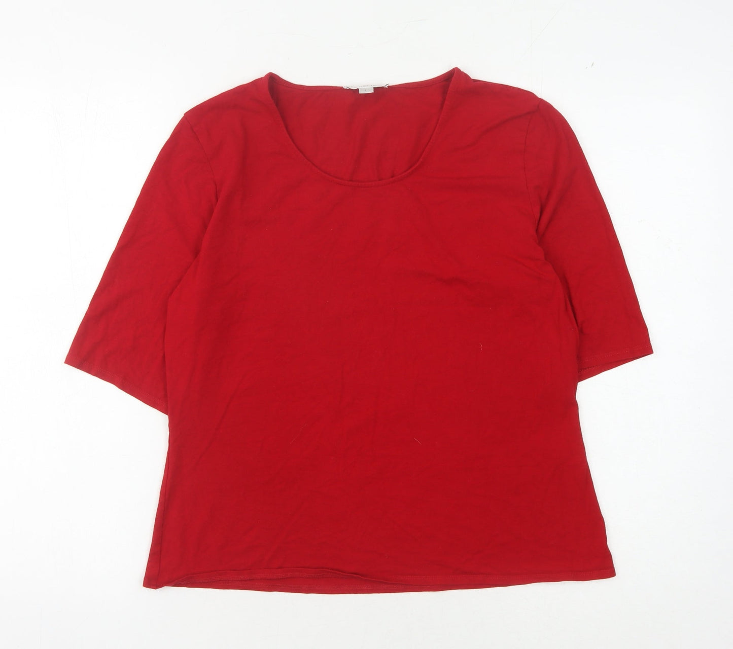 Womens UK Size L Precis Red Basic T-Shirt