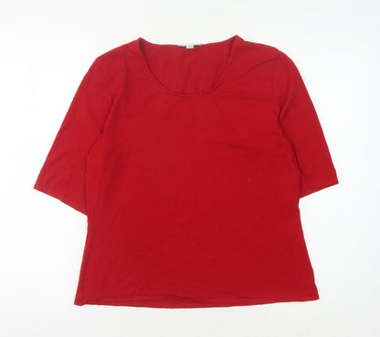 Womens UK Size L Precis Red Basic T-Shirt