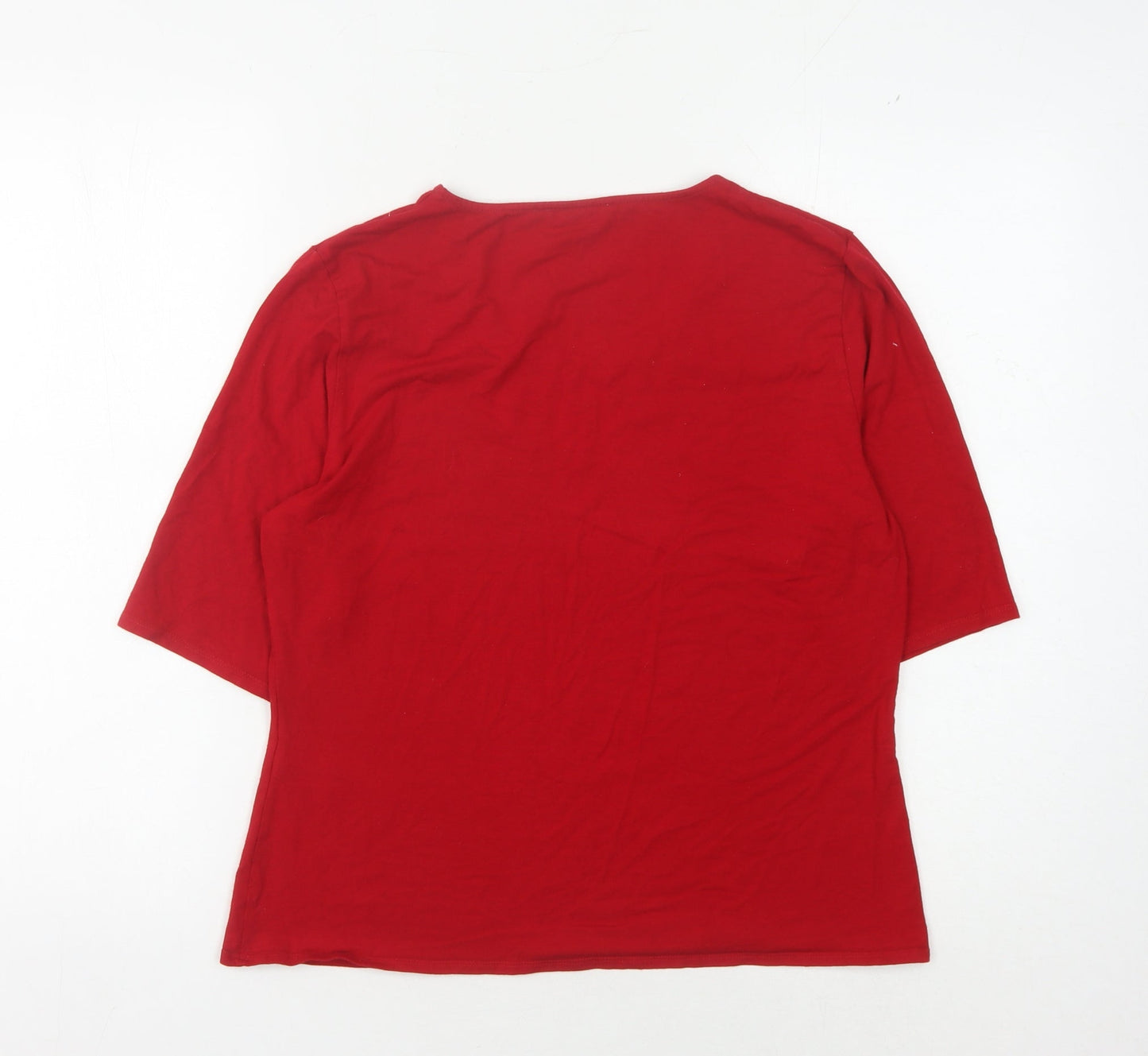 Womens UK Size L Precis Red Basic T-Shirt