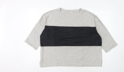 Womens UK Size XL Jacqueline de Yong Grey Basic T-Shirt
