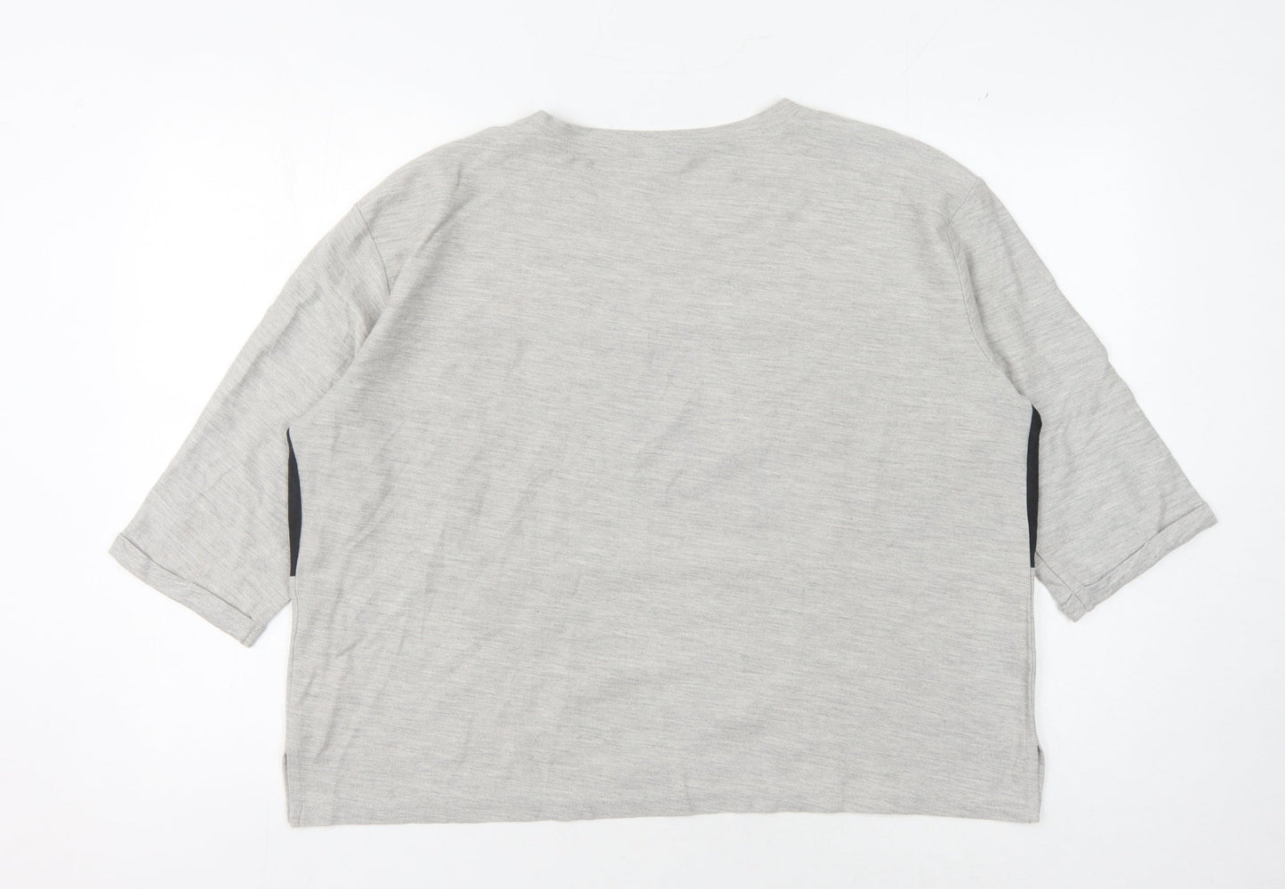Womens UK Size XL Jacqueline de Yong Grey Basic T-Shirt