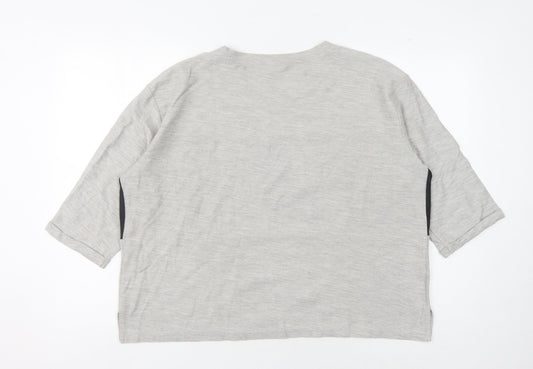 Jacqueline de Yong Women's Grey XL Colourblock T-Shirt