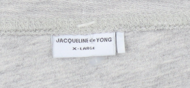 Womens UK Size XL Jacqueline de Yong Grey Basic T-Shirt