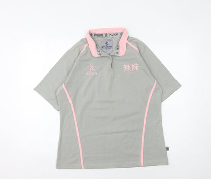 Kukri Women's Grey Collared Activewear Top Size 18