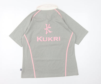 Kukri Women's Grey Collared Activewear Top Size 18