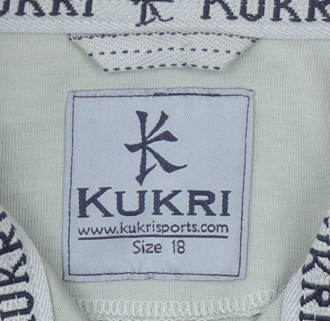 Kukri Women's Grey Collared Activewear Top Size 18