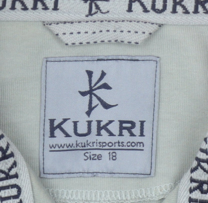 Kukri Women's Grey Collared Activewear Top Size 18