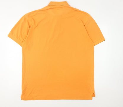 Decathlon Orange Men's Polo, Size XS, Short Sleeve