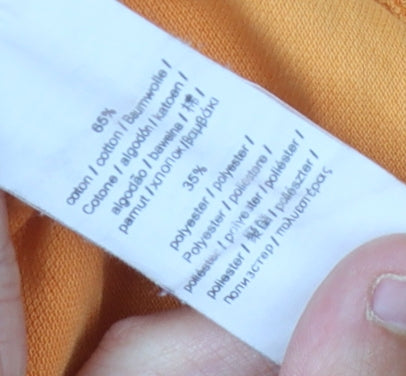 Decathlon Orange Men's Polo, Size XS, Short Sleeve