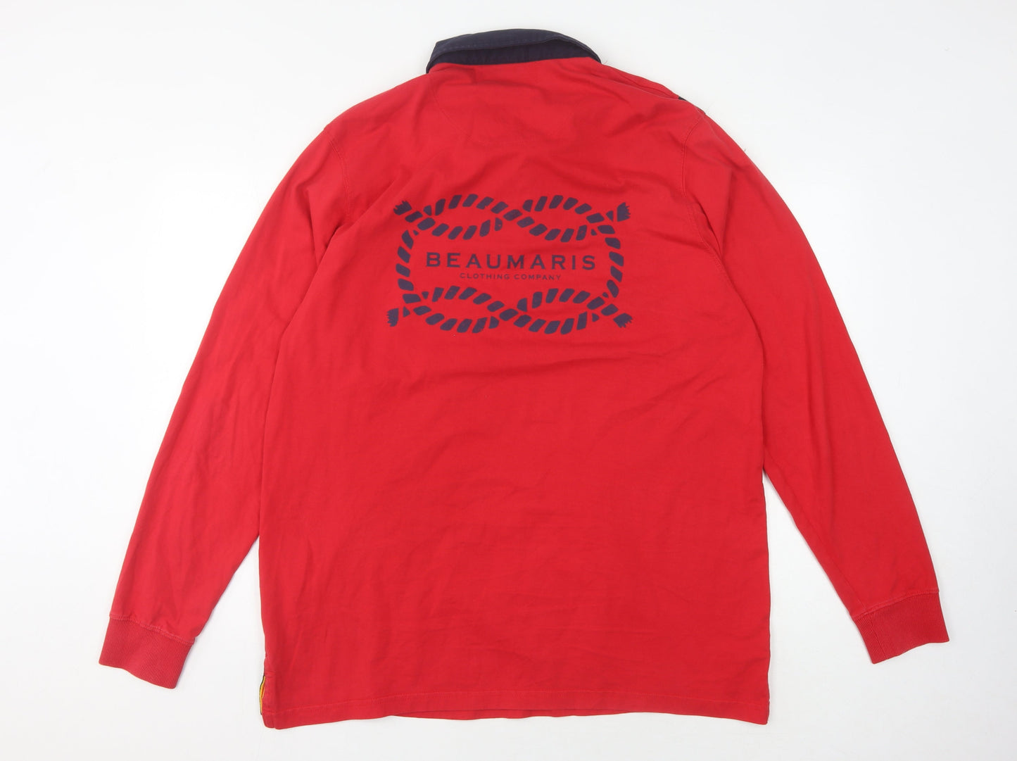 Beaumaris Men's Red Long Sleeve Polo 2XL Cotton