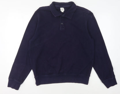 GAP Men's Blue Collared Jumper Size M