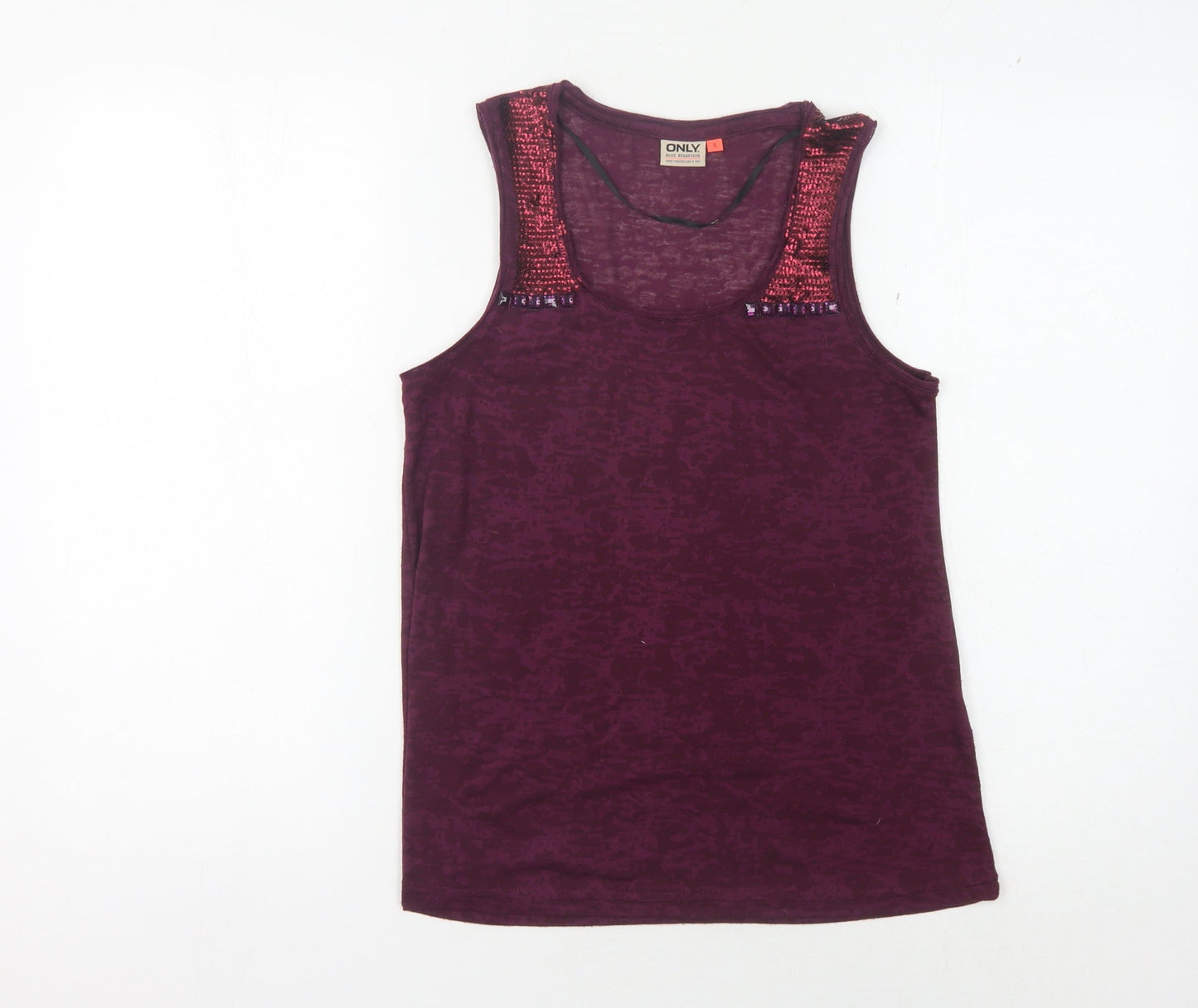 Womens UK Size S Only Purple Basic Tank
