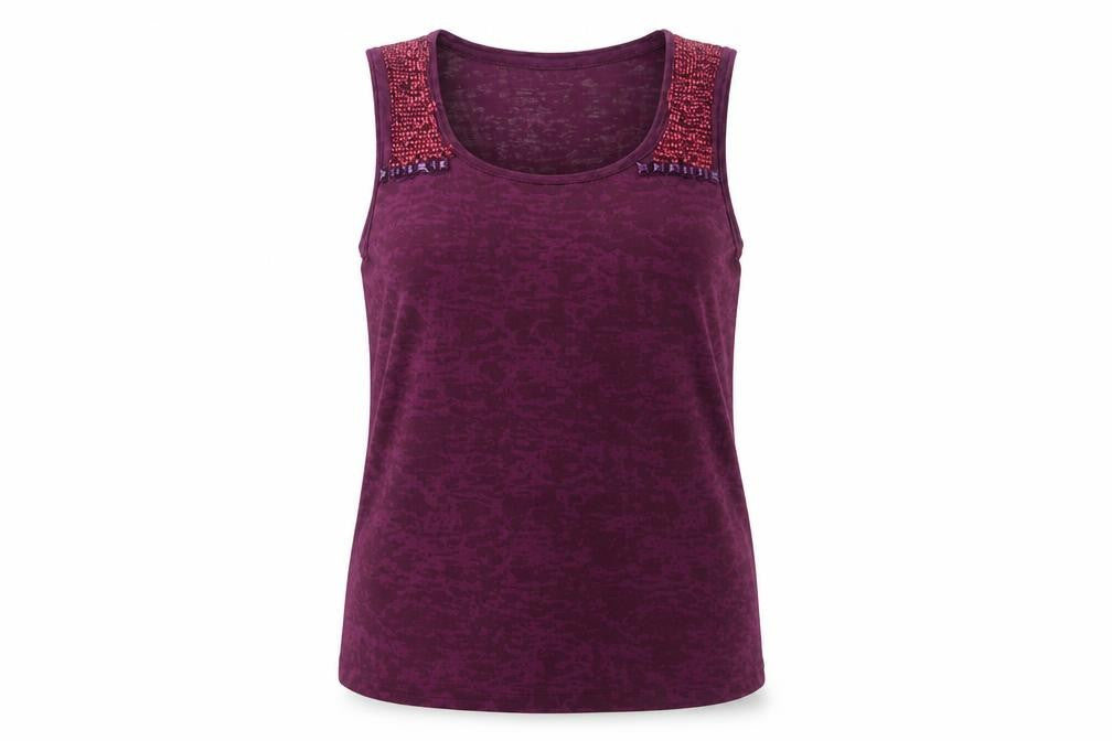 Womens UK Size S Only Purple Basic Tank
