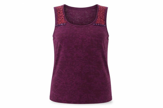 Womens UK Size S Only Purple Basic Tank