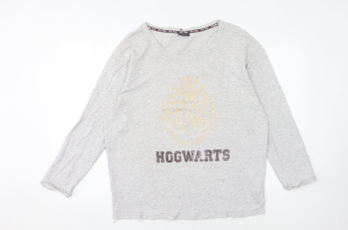 Unisex Adults UK Size L Harry Potter Grey Basic T-Shirt