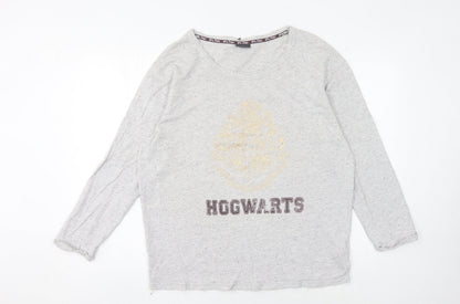 Unisex Adults UK Size L Harry Potter Grey Basic T-Shirt