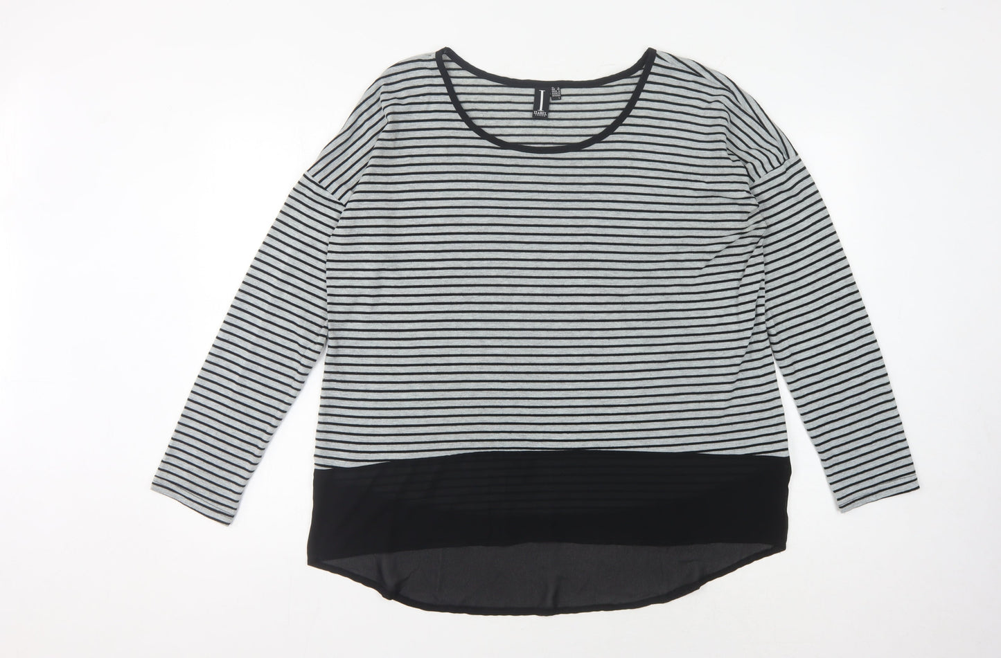 Womens UK Size 12 Izabel London Multicoloured Basic T-Shirt