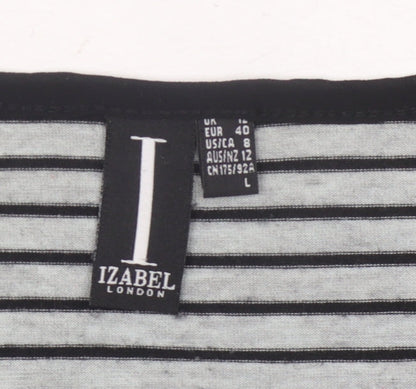 Womens UK Size 12 Izabel London Multicoloured Basic T-Shirt