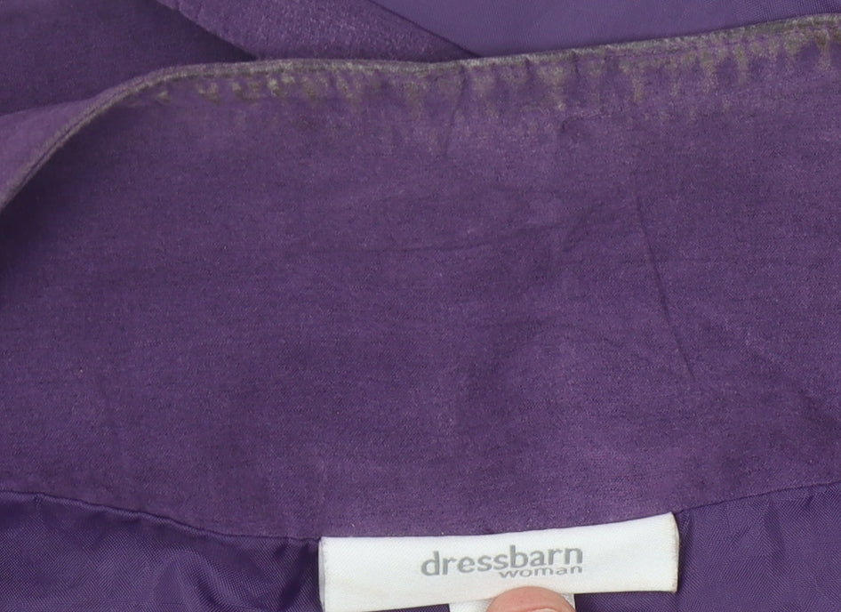 Dressbarn Women Purple Plus Blazer Lined Size 20