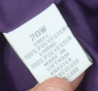 Dressbarn Women Purple Plus Blazer Lined Size 20