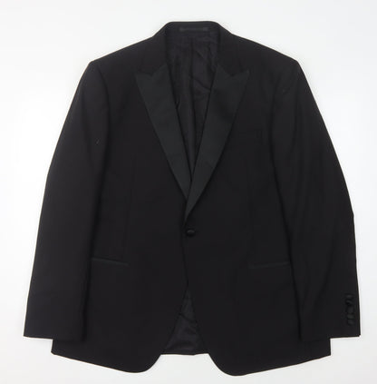 Mens UK Size 46 Marks and Spencer Regular Black Suit Jacket