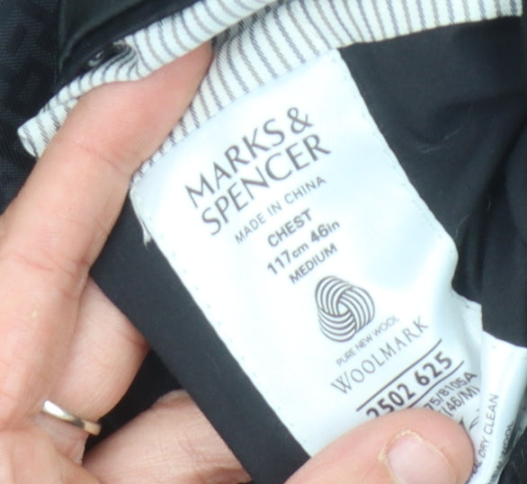 Mens UK Size 46 Marks and Spencer Regular Black Suit Jacket