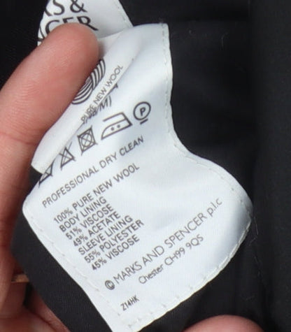 Mens UK Size 46 Marks and Spencer Regular Black Suit Jacket
