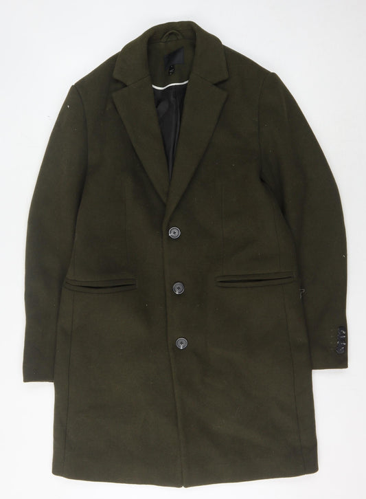 ASOS Men's Green Mid-Length Overcoat - Size M