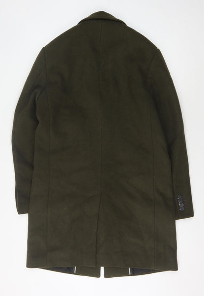 ASOS Men's Green Mid-Length Overcoat - Size M