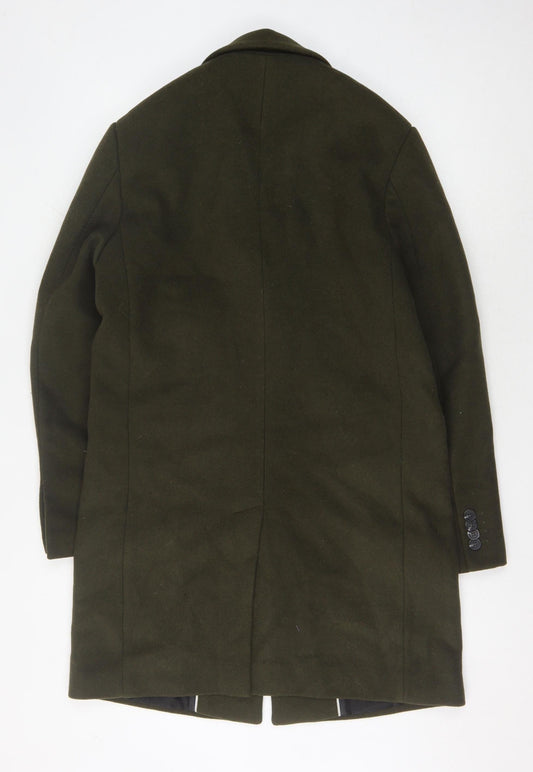 ASOS Men's Green Mid-Length Overcoat - Size M