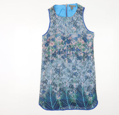 Charlie Jade Women's Blue Floral Dress, M, Sleeveless