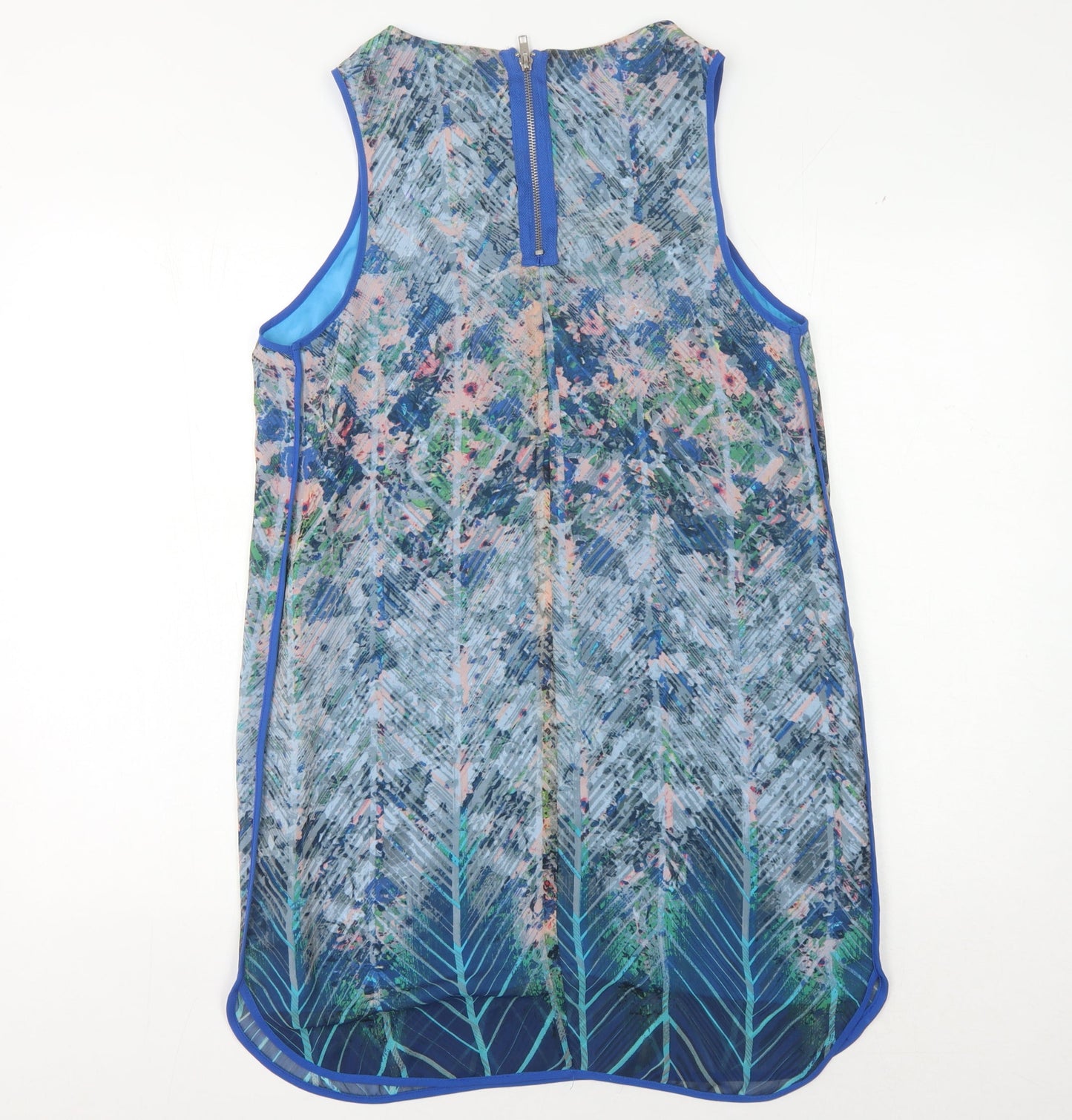 Charlie Jade Women's Blue Floral Dress, M, Sleeveless
