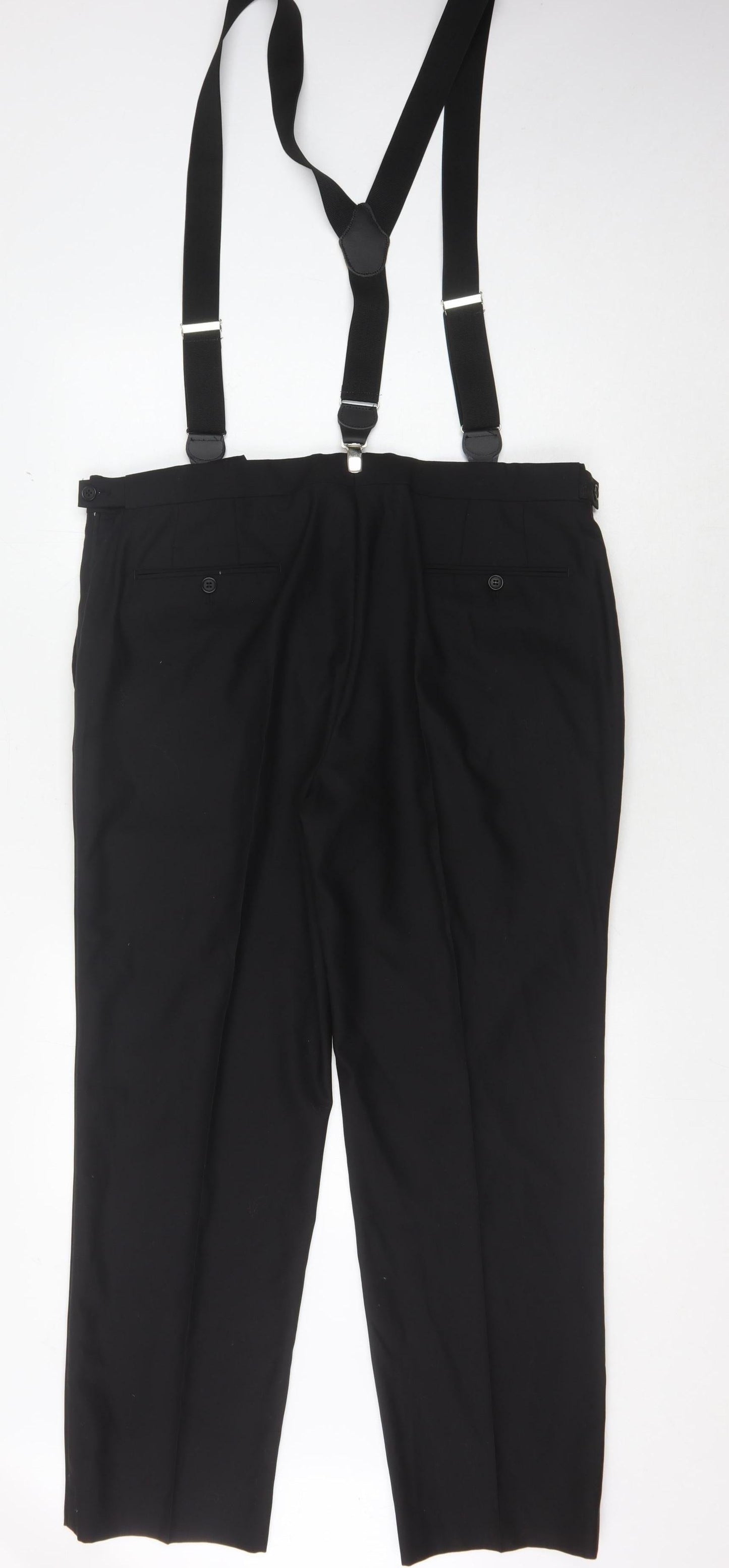 Marks & Spencer Men Black Wool Trousers 38