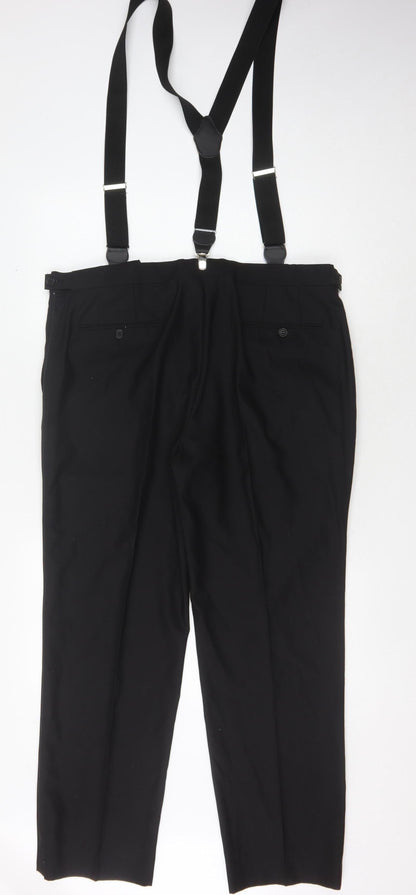 Marks & Spencer Men Black Wool Trousers 38