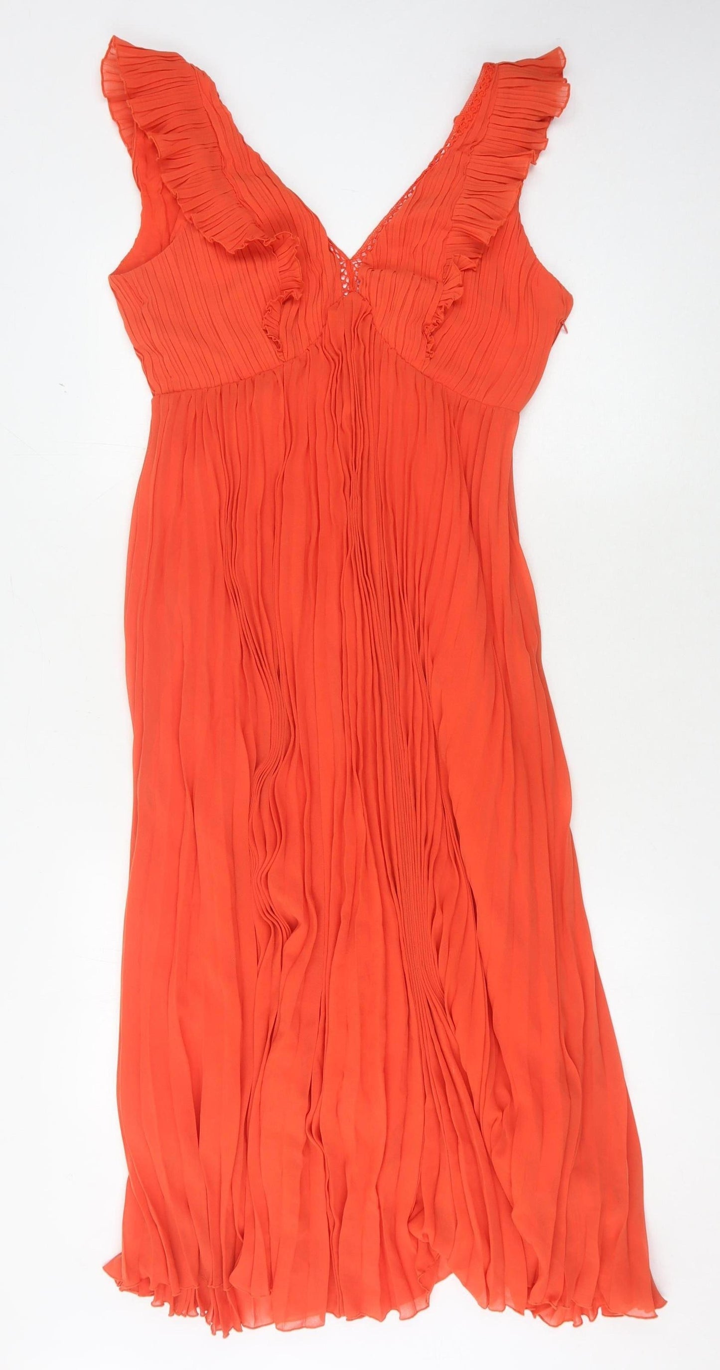 La Redoute Women's Orange Dress Size 10 UK Polyester