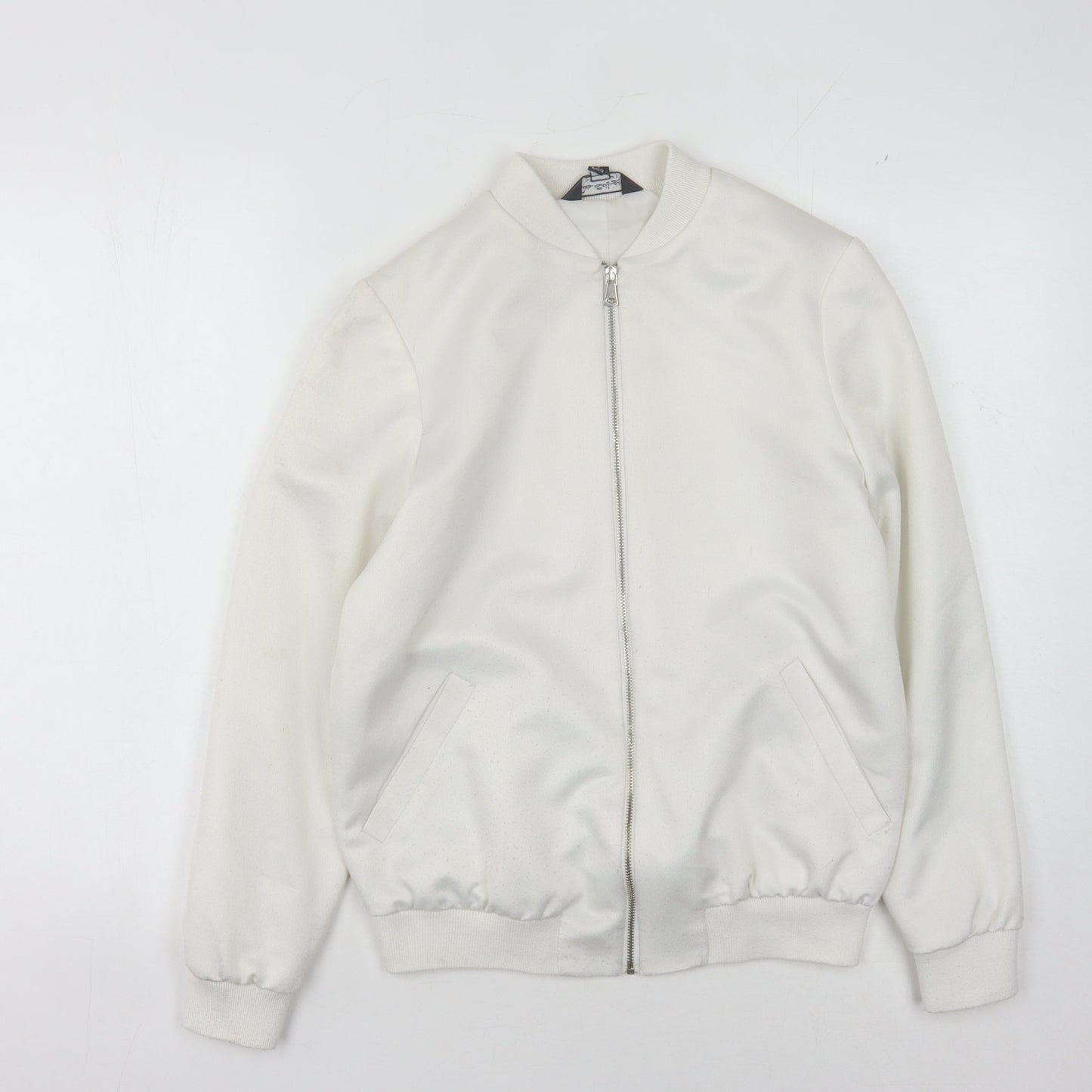 Miss Selfridge Women's White Bomber Jacket Size 6