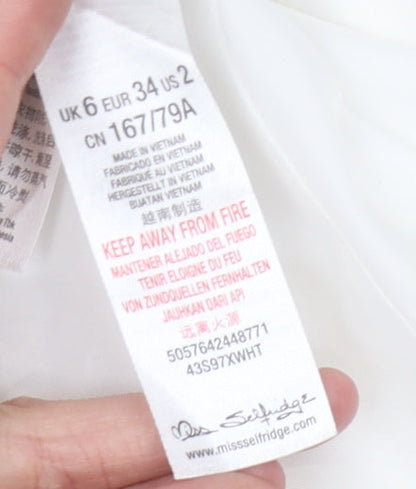 Miss Selfridge Women's White Blazer Size 6