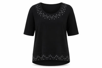 Womens UK Size L C&A Black Basic T-Shirt