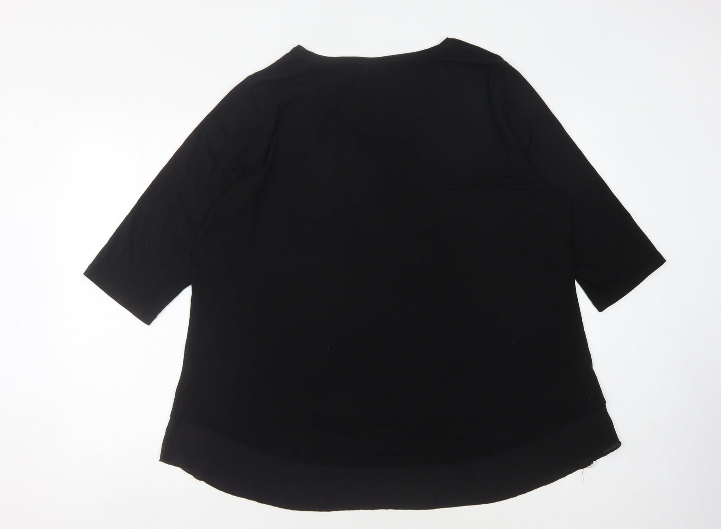 Womens UK Size L C&A Black Basic T-Shirt