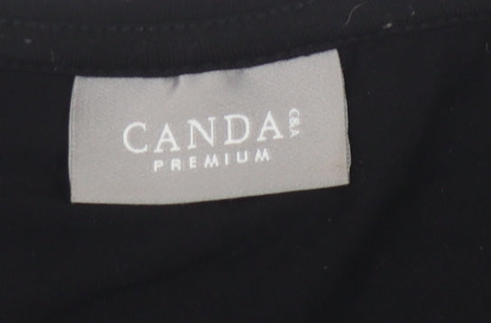 Womens UK Size L C&A Black Basic T-Shirt