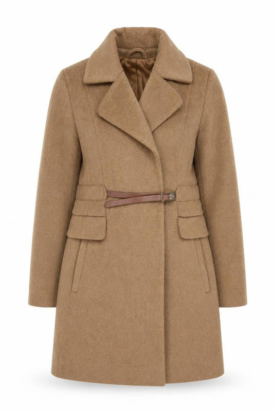 Womens UK Size 10 La Redoute Brown Overcoat