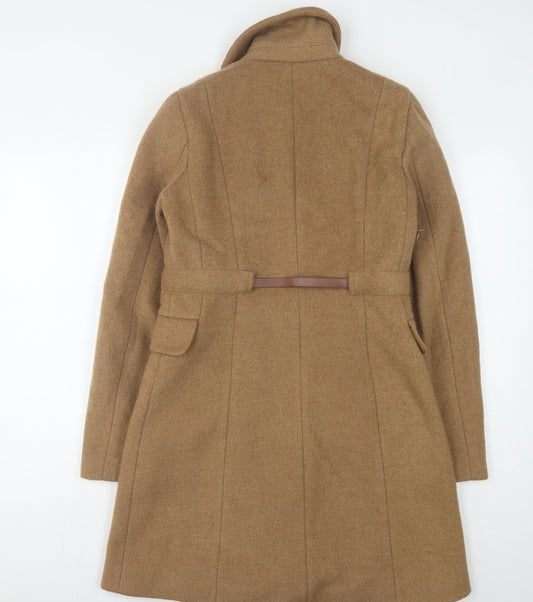 Womens UK Size 10 La Redoute Brown Overcoat