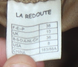 Womens UK Size 10 La Redoute Brown Overcoat