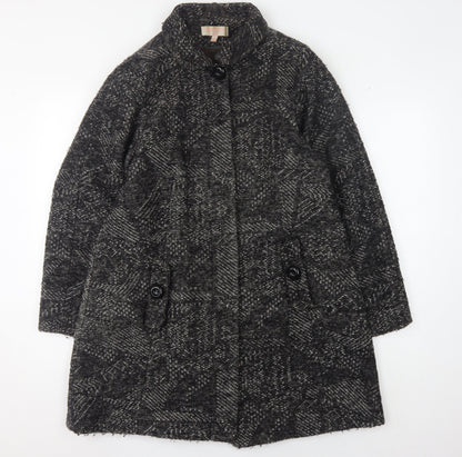 Womens UK Size 14 Gharani Strok Black Basic Coat