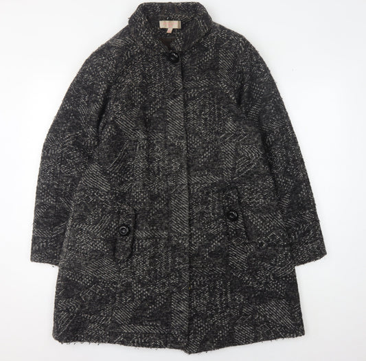 Womens UK Size 14 Gharani Strok Black Basic Coat